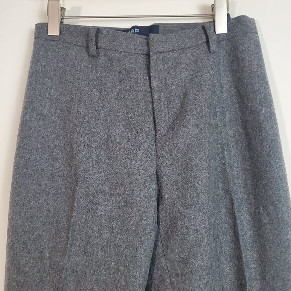Gap Vintage Dress Pants Gray 0 Virgin Wool Y2K Business Preppy Academia Trousers - Picture 2 of 13